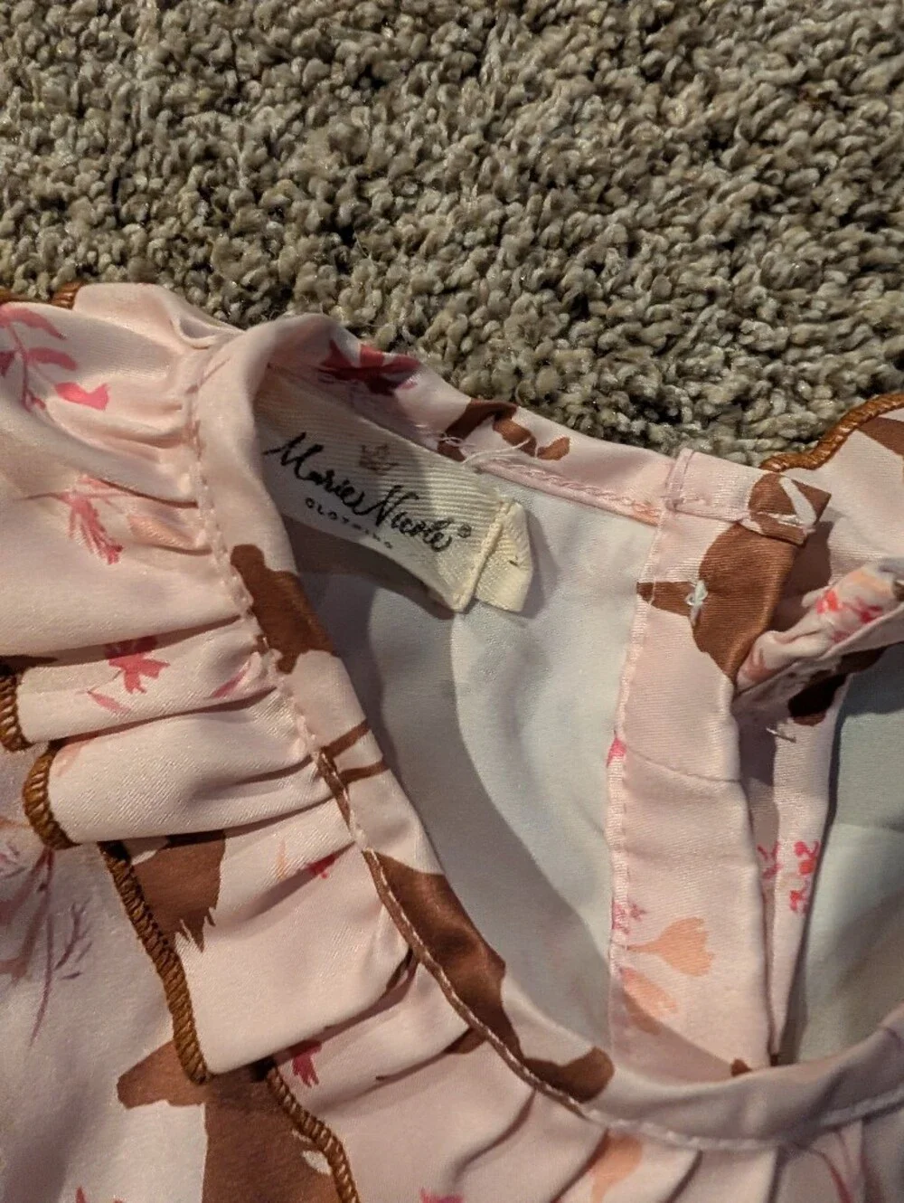 MINKPINK Pink Dress with Brown Horse Print and Brown Straps